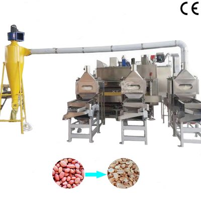 قیمت خوب Stainless Steel Fully Auto Split Peanut Blancher Machine SUS304 for Blanching & Splitting Peanuts آنلاین