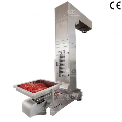 قیمت خوب فولاد ضد زنگ درجه غذایی 304 1000 کیلوگرم/ساعت نوع Z لیفتر حمل کننده خط بسته بندی انتقال عمودی برای میوه ها/سبزیجات/حبوبات/آجیل آنلاین