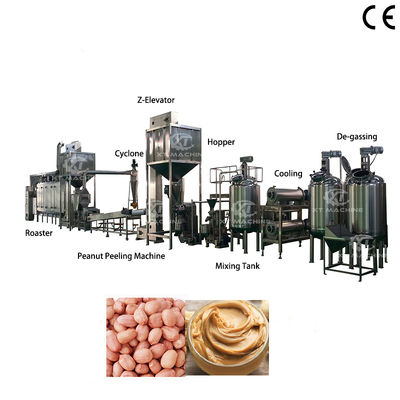 قیمت خوب 500kg/h-1000kg/h Peanut Butter Production Line with 200-300 Meshes Fineness for Roasting and Blanching آنلاین