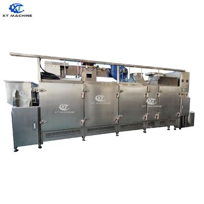 قیمت خوب Continuous Nut Roasting Machine with PLC Control 300-5000kg/h Capacity and Stainless Steel Construction آنلاین