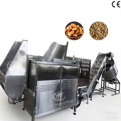 قیمت خوب Stainless Steel Energy Saving Auto Nut Frying Machine with Intelligent Temp Control Gas Semi-Auto Nut Fryer for Snack Factory آنلاین
