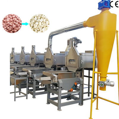 قیمت خوب 500-1000kg/h SUS304 ماشین سفید کردن بادام زمینی ماشین پوست زدن بادام زمینی برای پردازش بادام زمینی تقسیم شده آنلاین