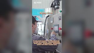 فر بادام زمینی با روکش چرخشی تمام اتوماتیک: بادام زمینی با پوست ماهی ترد است و به دندان نمی چسبد.