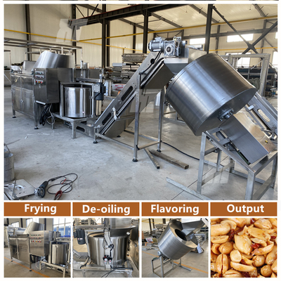 قیمت خوب دستگاه سرخ کردن بادام زمینی لوبیا 350kg/H دستگاه سرخ کردن خودکار بادام هندی آنلاین