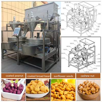 کنترل کننده PLC ماشین پوشش بادام زمینی اتوماتیک ظرفیت 150-600kg/h