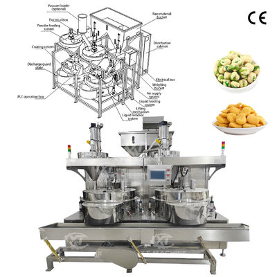 قیمت خوب ماشین پوشش خودکار کنترل شده توسط PLC برای بادام زمینی / دانه ها / لوبیا گسترده / کاسه / بادام آنلاین