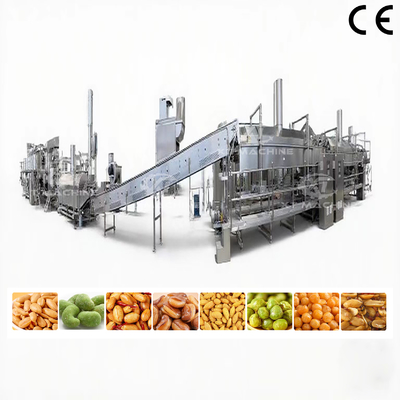 قیمت خوب ماشین سرخ کردن مداوم کاملا اتوماتیک برای خط تولید سرخ کردن بادام زمینی / کاسه / لوبیا گسترده آنلاین