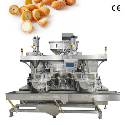 500-1000kg/h ماشین ساخت برگر بادام زمینی پوشانده با کنترل PLC ماشین پوشاندن آبجو مواد غذایی