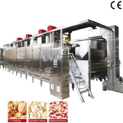 قیمت خوب 220V / 380V دستگاه سرخ کردن بادام زمینی ژاپنی نوت روستر تجاری با 500kg / h-2000kg / h برای پردازش مواد غذایی آنلاین