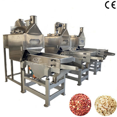دستگاه کنترل شده PLC Split Peanuts Blanching با ظرفیت 800-1000kg / h و 98-99٪ نرخ پوست برای خرد کردن آجیل