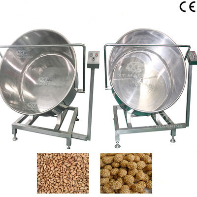 قیمت خوب ماشین پوشش دسته بادام زمینی 35-40kg/بار با تجهیزات پوشش چرخشی SUS304 و بلند کردن خودکار آنلاین