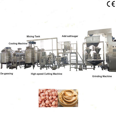 قیمت خوب 500kg/h-2000kg/h خط تولید کره بادام زمینی/باتر کاشو/باتر پستال با تجهیزات پردازش کره بادام زمینی SS304 آنلاین