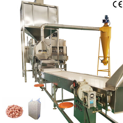 قیمت خوب استفاده صنعتی فولاد ضد زنگ 304 درجه غذایی 1000kg/h-2000kg/h خط تولید سرخ کردن و سفید کردن بادام زمینی آنلاین