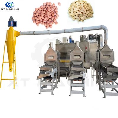 ماشین سفید کننده بادام زمینی کاملا خودکار SUS304 برای سفید کردن و تقسیم بادام زمینی