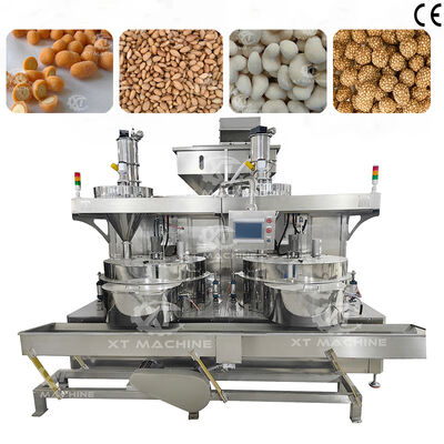 600-800kg/h PLC کنترل بادام زمینی بادام جوی ماشین پوشش خودکار برای پوشش یکنواخت از بادام جوی میان وعده های غذایی