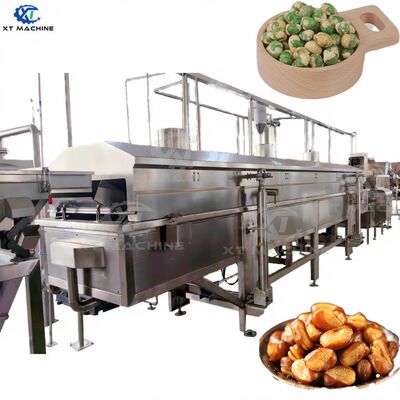 قیمت خوب دستگاه سرخ کردن بادام زمینی مستمر با خروجی بالا 500-800 کیلوگرم در ساعت برای کاسیو پوشانده شده / لوبیا گسترده / بادام آنلاین