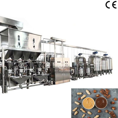 قیمت خوب ماشین کاملا اتوماتیک از فولاد ضد زنگ برای پاسته بادام زمینی و پودر، خط تولید پاسته بادام زمینی 1000~2000 kg/h آنلاین