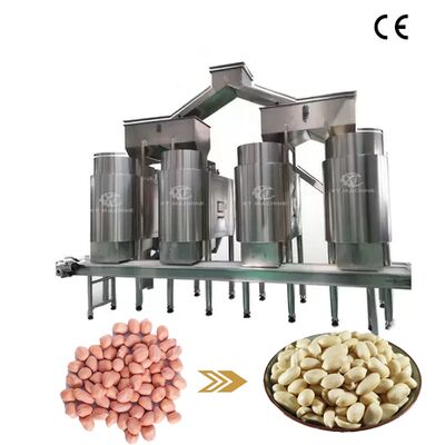 ظرفیت بزرگ 1000-1200kg/h 304SUS ماشین سفید کننده بادام زمینی/آجیل/پستات با نرخ 98٪