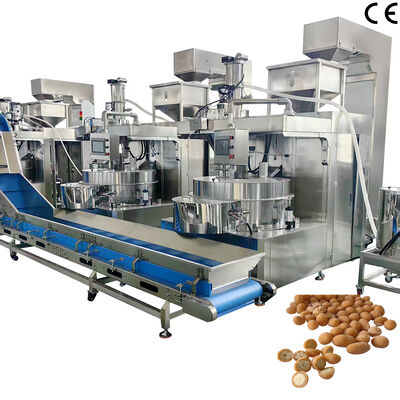 500kg/h-600kg/h دستگاه ساخت بادام زمینی با روکش اتوماتیک تجهیزات روکش مهره درجه مواد غذایی فولادی ضد زنگ