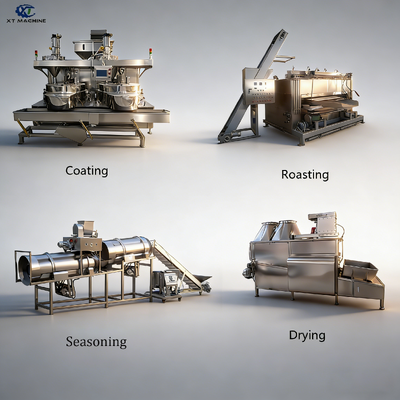 500-1000kg/h ماشین پوشش بادام زمینی SUS304 با PLC زیمنس برای خط پردازش بادام زمینی