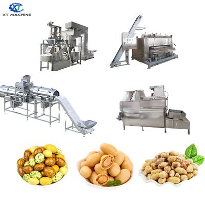 ظرفیت 500-1000 کیلوگرم در ساعت پوشش بادام زمینی و خط پردازش بو دادن با فولاد ضد زنگ SUS304 و کنترل PLC