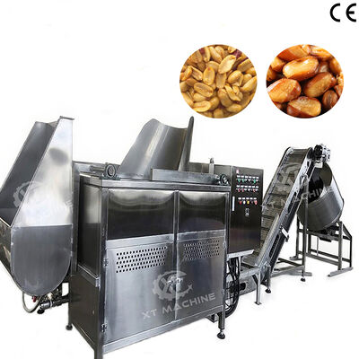 قیمت خوب 100 کیلوگرم/ساعت تخلیه اتوماتیک SUS304 ماشین سرخ کردن دسته بادام زمینی ژاپنی ماشین روغن زدایی با گواهینامه CE آنلاین