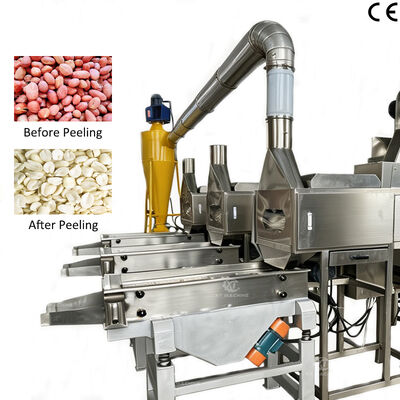 قیمت خوب SUS304 1000kg/h-2000kg/h ماشین برش و سفید کردن بادام زمینی ماشین پاک کننده هوا برای تولید بادام زمینی سفید شده آنلاین