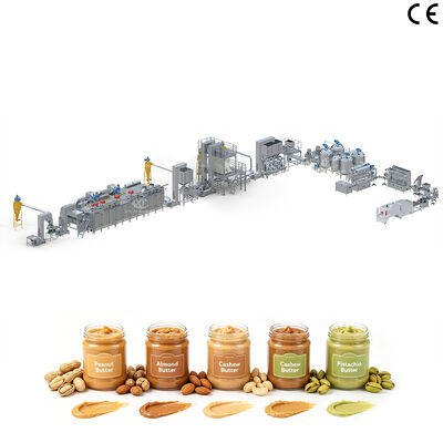 ماشین ساخت آبمیوه بادام زمینی با ظرفیت بالا خط تولید کره بادام زمینی با 1000kg / h-2000kg / h کارخانه پردازش کره بادام زمینی