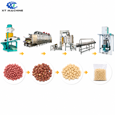 قیمت خوب دستگاه پوست‌کن بادام زمینی با هوای گرم SUS304 با ظرفیت 400-600 کیلوگرم در ساعت با نرخ پوست‌کنی 95-97% برای خط تولید بادام زمینی پوست‌کنده آنلاین