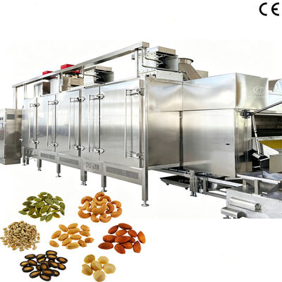 قیمت خوب فروش گرم ماشین پخت دانه های مستمر با سرعت انتقال تنظیم شده کنترل PLC کوره پخت آنلاین
