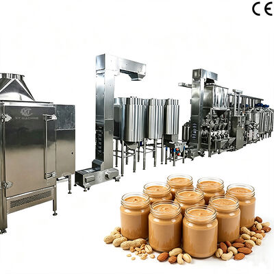 قیمت خوب Línea automática para mantequilla de cacahuete crujiente y mantequilla de almendra multisabor, processamiento de frutos secos آنلاین
