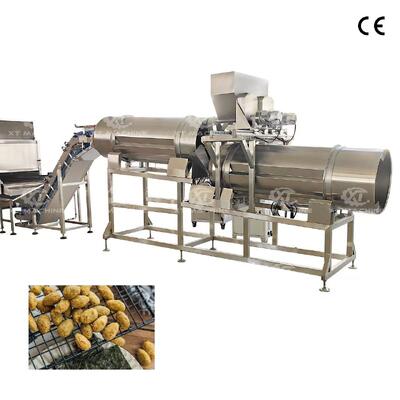 قیمت خوب دستگاه صنعتی پرس برگر بادام زمینی با روکش خمیر با سرعت بالا کنترل شده با PLC تجهیزات تولید اسنک مغز پفکی آنلاین