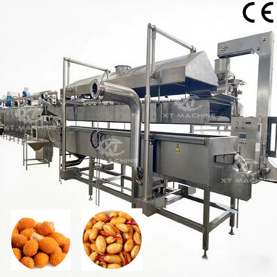 دستگاه سرخ کردن خودکار مستمر صنعتی با ظرفیت بزرگ برای دانه های ذرت و آجیل با کارایی بالا با گواهینامه CE